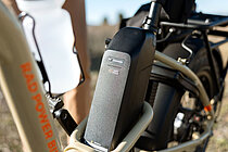 Detailansicht vom Akku an einem Rad Power Bike.