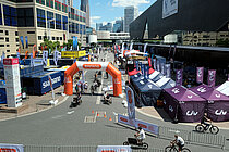 Freiluft-Teststrecke der Eurobike in Frankfurt.