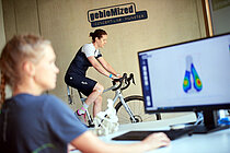 Druckanalyse am Sattel.