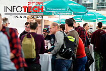 Netzwerken am Motorex-Apero bei der Infotech.