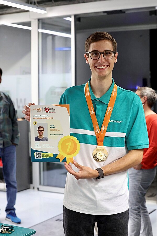 Der Lernende bei Randen Bikes bei Schaffhausen ist Sieger der Swiss Skills 2025.