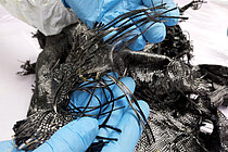 Kohlefasern vor dem Recycling.